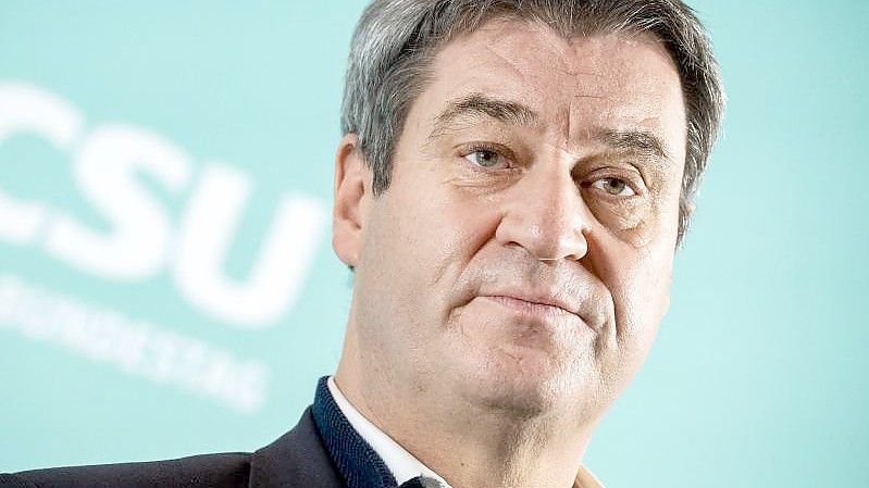 Markus Söder, Ministerpräsident von Bayern und Vorsitzender der CSU, kündigt Corona-Lockerungen an. Foto: Bernd von Jutrczenka/dpa