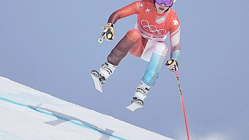 Die Schweizerin Lara Gut-Behrami war im Super-G eine Klasse für sich. Foto: Michael Kappeler/dpa