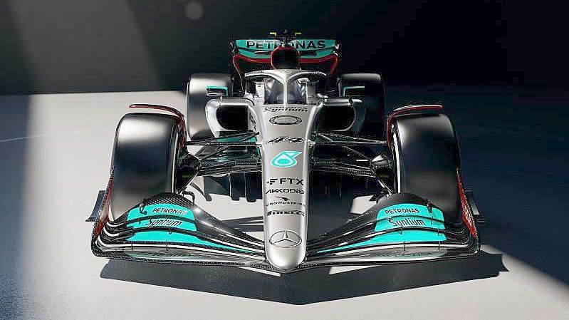 Der neue Formel-1-Mercedes wurde in Silverstone vorgestellt. Foto: -/MercedesAMGF1/dpa