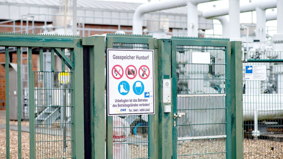 Der EWE-Gasspeicher in Huntorf, Elsfleth: „Die EWE-Gasspeicher sind für den Rest dieser Heizperiode ausreichend gefüllt“, so die EWE. Foto: Dittrich/dpa