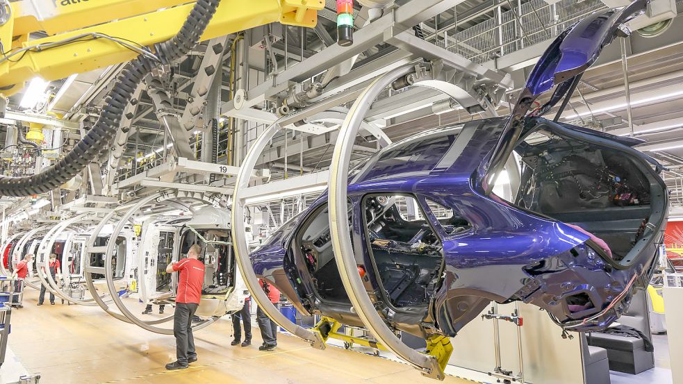 Das Porsche-Werk in Leipzig: Hier ruht die Produktion seit Mittwochnachmittag. Foto: Woitas/DPA-Zentralbild/DPA