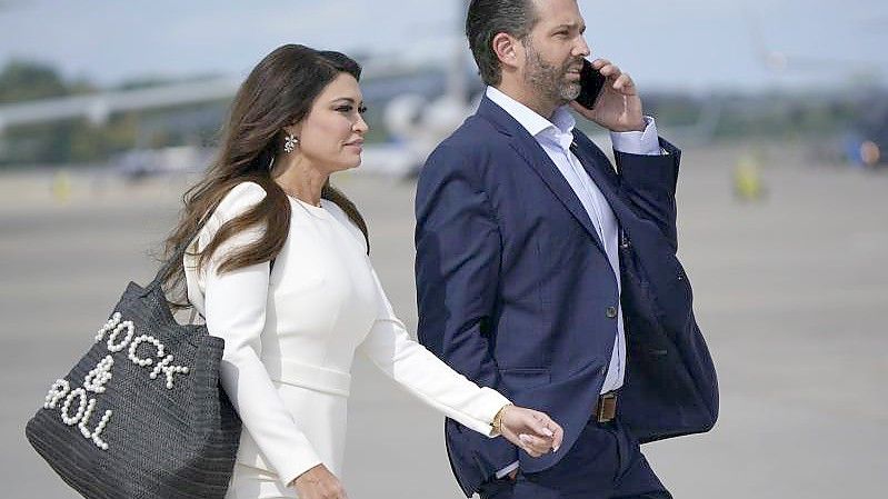 Donald Trump Jr. und seine Partnerin Kimberly Guilfoyle unterstützten Trump im Wahlkampf. Foto: J. Scott Applewhite/AP/dpa