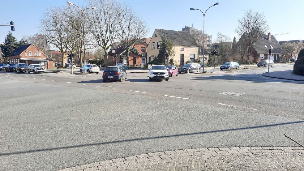 Ubbo-Emmius-Straße, Ecke Pastorenkamp: Hier unterschätzen Prüflinge den entgegenkommenden Verkehr. Foto: Kierstein