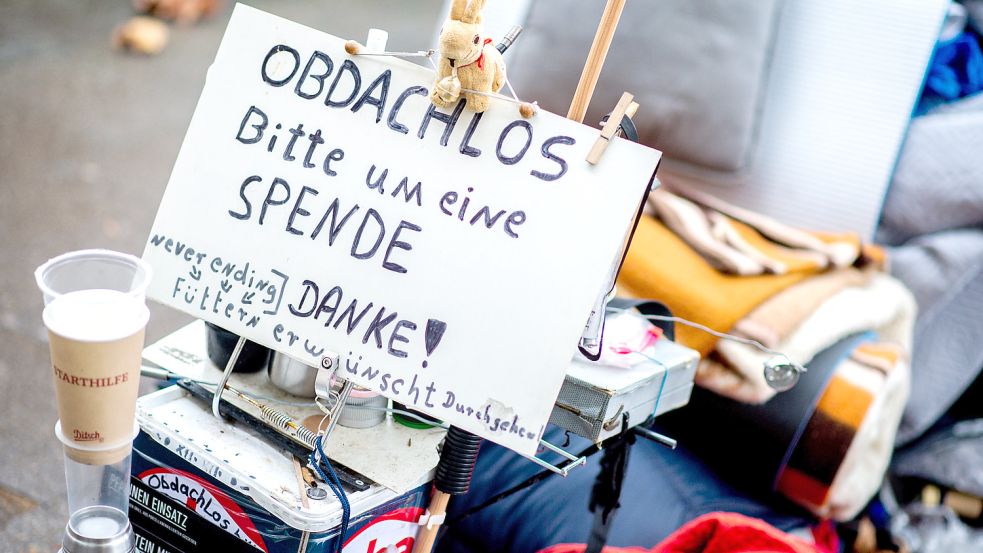 Nicht alle, die auf der Straße leben, wollen eine Wohung haben. Die Stadt ist nur für die zuständig, die unfreiwillig obdachlos sind. Symbolfoto: Dittrich/dpa