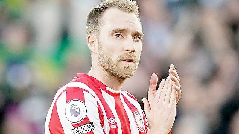 Christian Eriksen hat Nationaltrainer Kasper Hjulmand mit seinen Leistungen beim FC Brentford überzeugt. Foto: Aaron Chown/PA Wire/dpa