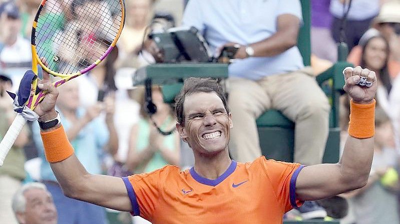 Feierte den 19. Erfolg in seinem 19. Match im Jahr 2022: Rafael Nadal. Foto: Marcio Jose Sanchez/AP/dpa