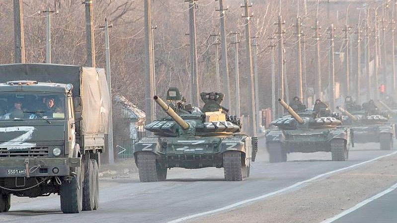 Seit dem russischen Einmarsch in die Ukraine ist auf Panzern der Russen häufig ein weißes „Z“ zu sehen. Foto: Maximilian Clarke/SOPA Images via ZUMA Press Wire/dpa