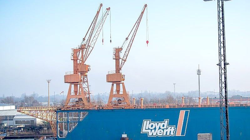 Die Bremerhavener Lloyd-Werft wird verkauft. Foto: Sina Schuldt/dpa