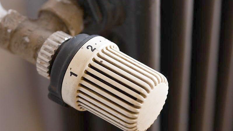 Der Thermostat einer alter Heizung in Berlin. Die Bundesregierung will mehr Tempo bei Gebäudesanierungen und bei der Installation neuer Heizungsanlagen. Foto: Fernando Gutierrez-Juarez/dpa-Zentralbild/dpa