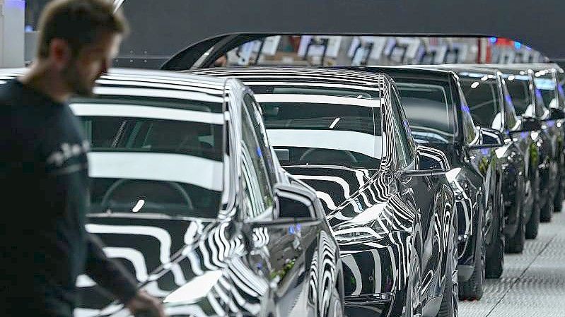 Der Elektroauto-Hersteller Telsa hat im ersten Quartal 2022 einen Auslieferungsrekord aufgestellt. Foto: Patrick Pleul/dpa-Zentralbild POOL/dpa