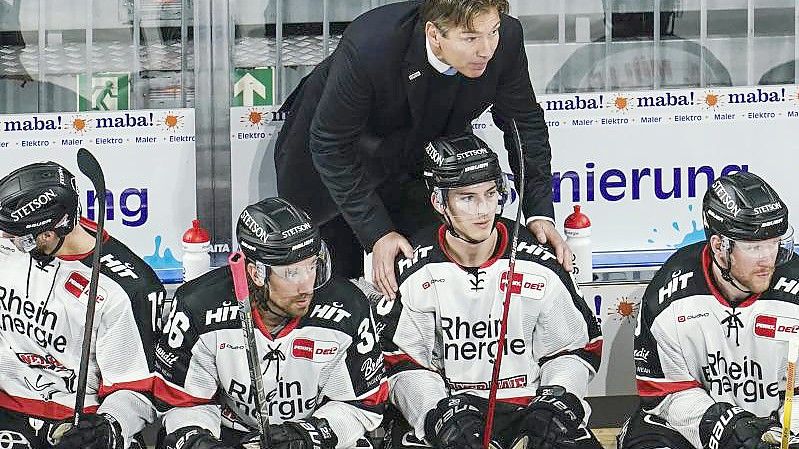 Trainer Uwe Krupp und seine Kölner Haie stehen in den Playoffs. Foto: Uwe Anspach/dpa/Archiv