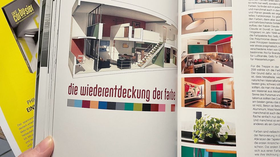 Auf 223 Seiten gibt es Einblicke in das Schaffen Le Corbusiers, die Rekonstruktion der Wohnung im Berliner Wohnhochhaus und die Geschichten des Stararchitekten sowie des Autoren, die in den Nationalsozialismus führen. Foto: Janßen