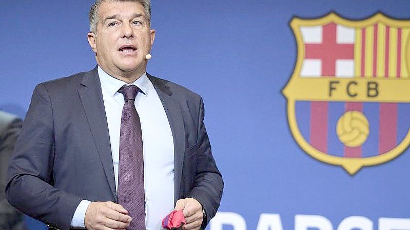 Der Präsident des FC Barcelona: Joan Laporta. Foto: Gerard Franco Crespo/DAX via ZUMA Press Wire/dpa