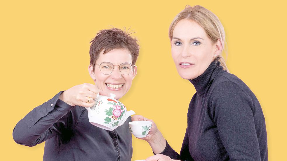 Susanne Tertilt und Ute Watermeyer sind Moderatorinnen des Podcasts „Zonta Teetied“. Foto: privat