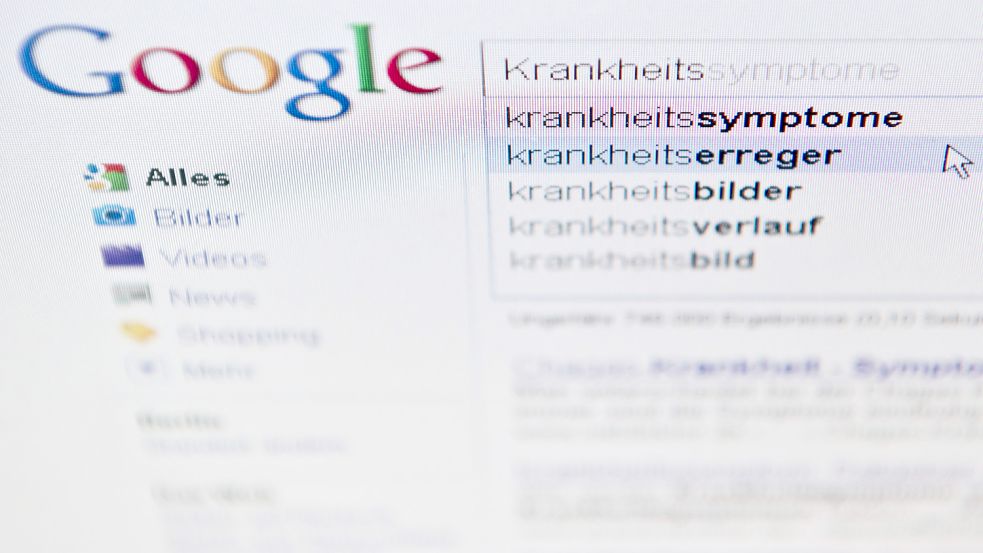 So beliebt ist die Suchmaschine als medizinischer Ratgeber in Deutschland. Foto: dpa/Patrick Pleul