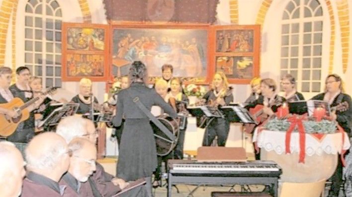 Der Gitarrenchor Völlen bei einem seiner Konzerte. Foto: Privat
