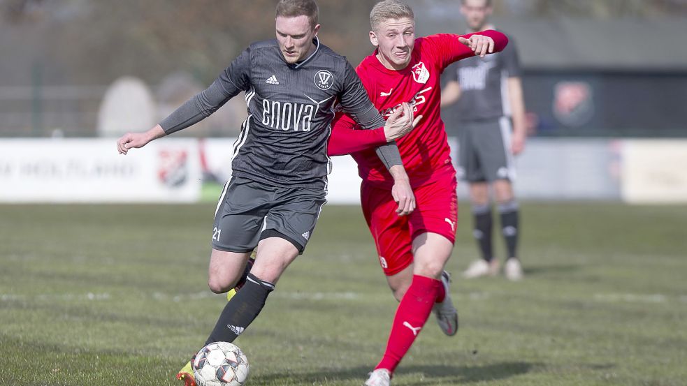 Beim Spiel Holtland gegen Bunde ging es hoch her. In der Schlussphase überschlugen sich die Ereignisse. Foto: Doden