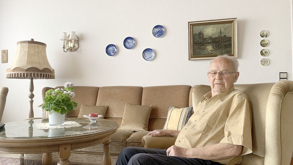 Der 93-jährige Veteran Max Brink erinnert sich im Interview an den 8. Mai 1945. Foto: Sven Stahmann