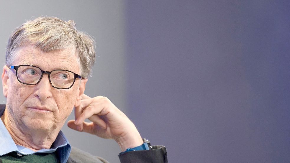 Bill Gates bei der jährlichen Tagung des Weltwirtschaftsforums (WEF) in Davos. Der Microsoft-Gründer hat sich mit dem Coronavirus infiziert. Foto: Gian Ehrenzeller/KEYSTONE/dpa