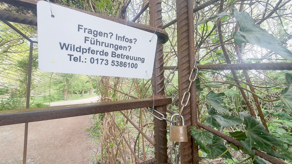 Der Zugang zum Hessepark ist derzeit verschlossen. Foto: Gettkowski/Archiv