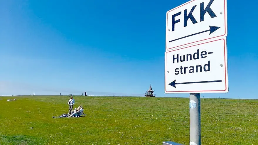 Dagebüll: Ein FKK-Platz am Deich wurde verlegt – das sorgt für Beschwerden. Foto: Arndt Prenzel