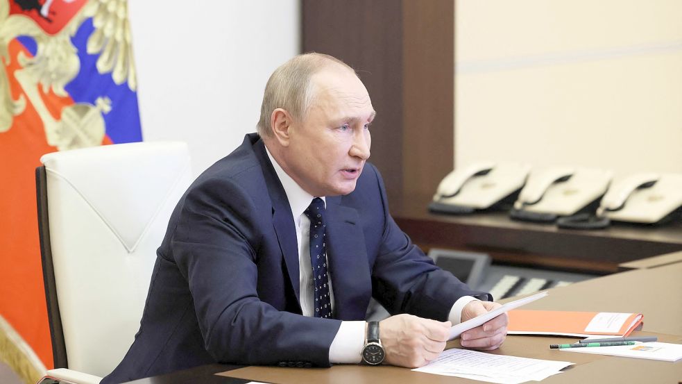 Er setzt nicht allein auf Bomben und Granaten: Wladimir Putin setzt im Krieg gegen die Ukraine auch auf Hunger als Waffe. Foto: MIKHAIL METZEL