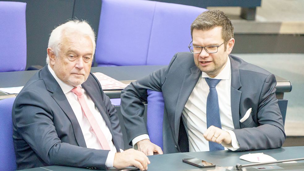 Wolfgang Kubicki (l.) und Marco Buschmann im Bundestag. Foto: imago images/Chris Emil Janßen