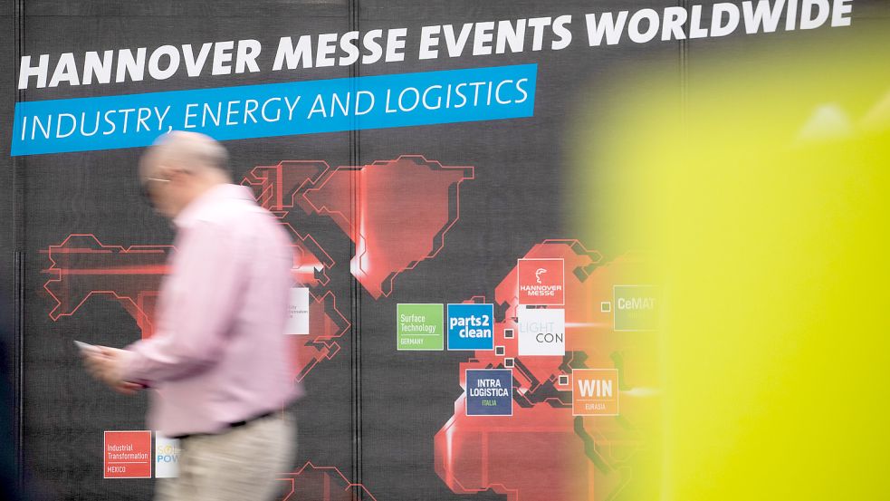 Die Hannover Messe 2022 findet nach zwei Jahren wieder in Präsenz statt. Foto: Gentsch/DPA