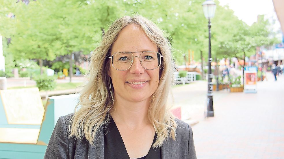 Citymanagerin Sabine Pinkernell schaut positiv auf die Entwicklungen am Hauptkanal.