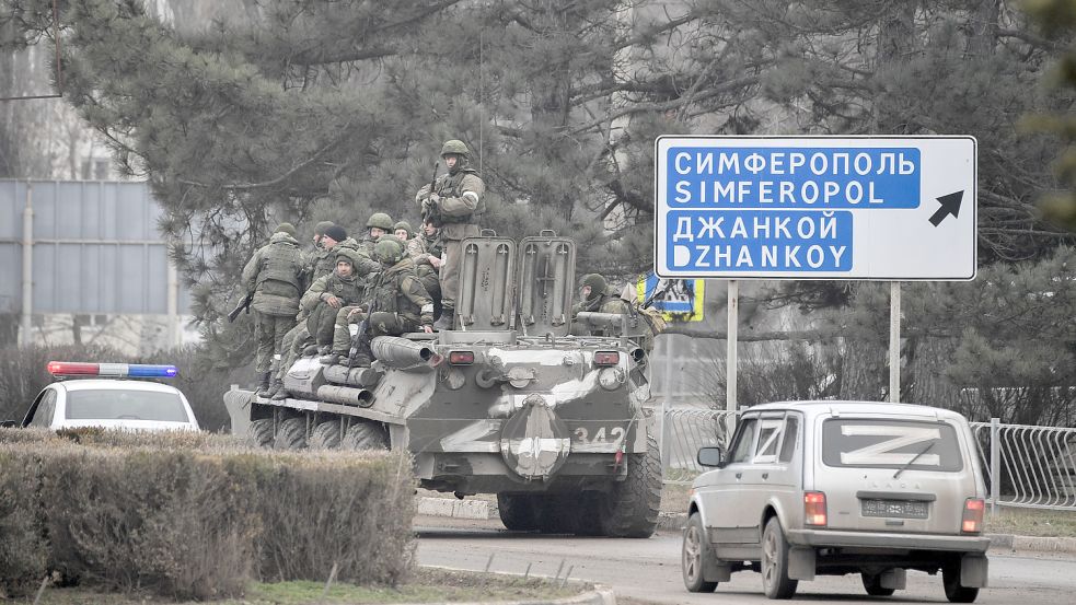 Russische Soldaten auf der Krim: Moskau genießt bei der Bevölkerung auf der annektierten Halbinsel sehr großen Rückhalt. Foto: Sputnik/Picture Alliance/DPA