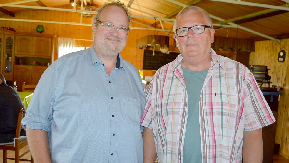 Der designierte Vorsitzende Markus Elfgen (links) mit dem noch amtierenden Vereinsvorsitzenden Joachim Kuhn. Foto: Weers