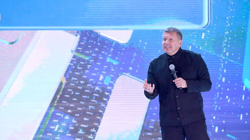 Der russische Moderator Wladimir Solowjow hetzte im Fernsehen gegen Deutschland. Foto: imago images/Russian Look