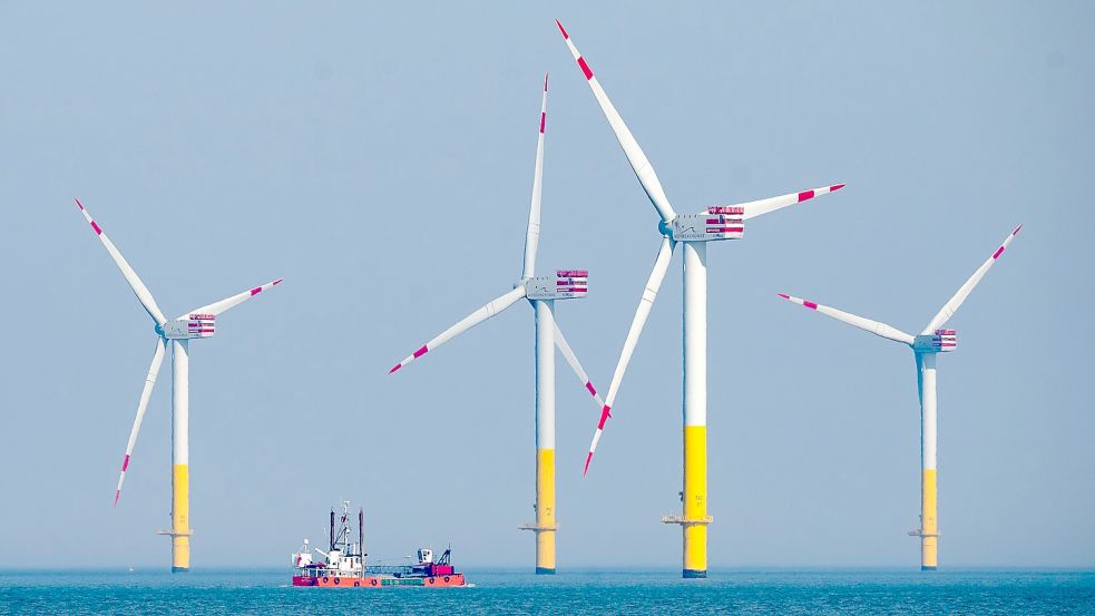 Das Unternehmen Wiking Helikopter Service versorgt unter anderem Offshore-Windpark in der Nordsee. Symbolfoto: Schuldt/DPA