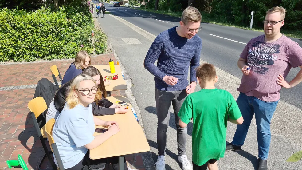 Das Foto zeigt die Stempelstation an der Grünen Straße in Collhusen. Foto: Ammermann