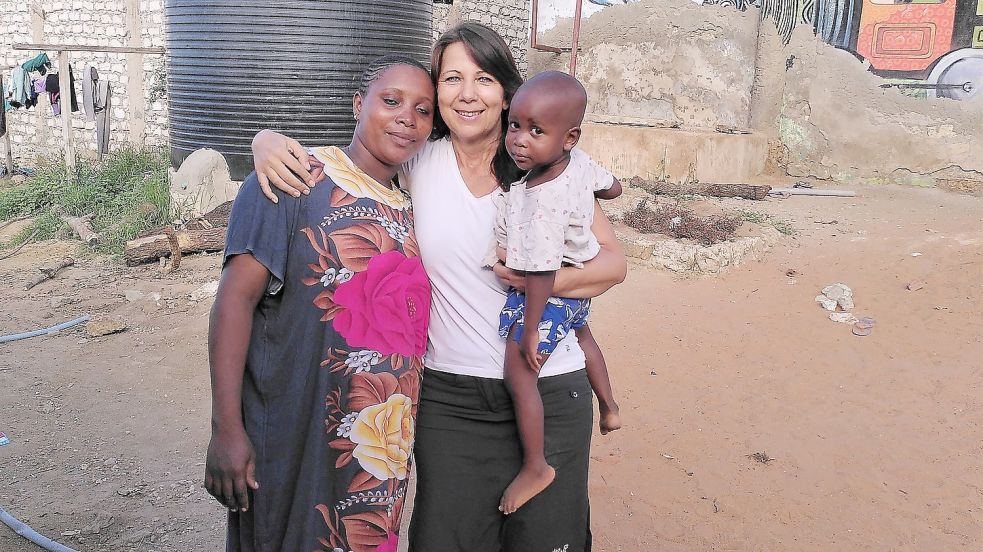 Viele Mitarbeiter und Kinder des Waisenhauses in Likoni kennt Anja Friedrich schon seit vielen Jahren. Foto: Privat