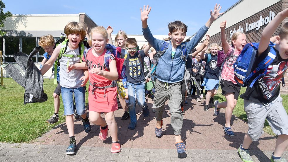 An diesem Mittwoch sind die Schüler in die großen Ferien gestartet. Foto: Hellmers