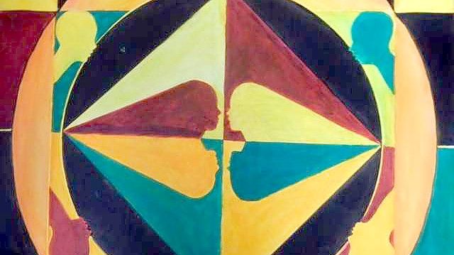 Gabriele Buismann hat ein Mandala zum Thema gemalt. Foto: Kunstkreis