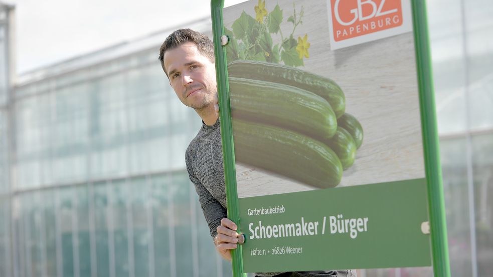 Die Familie Schoenmaker-Bürger bauen Gurken unter Glas an. Foto: Ortgies