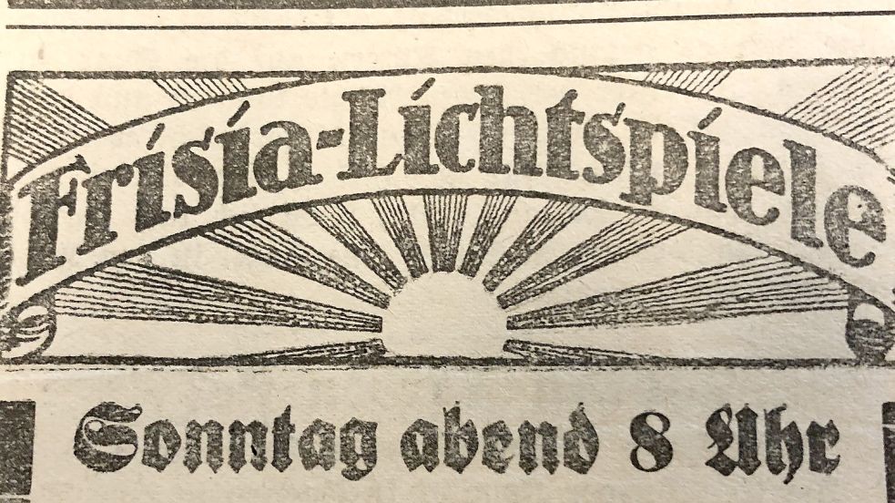 Die Frisia-Lichtspiele im gleichnamigen Hotel waren das erste Kino im Oberledingerland. Fotos/Zeichnungen: Archiv