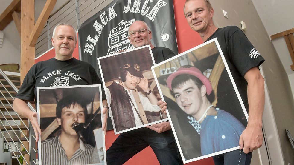 So sahen die drei Männer in den 80er Jahren aus, als sie im Black Jack als DJs gearbeitet haben. Foto: Ortgies