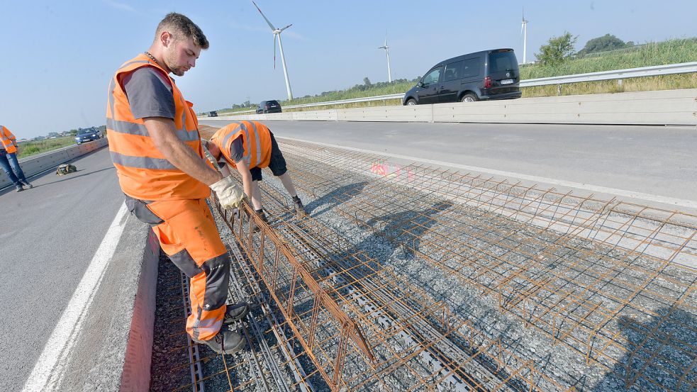 Derzeit wird zwischen Emstunnel und Anschlussstelle Leer-Nord gearbeitet. Foto: Ortgies
