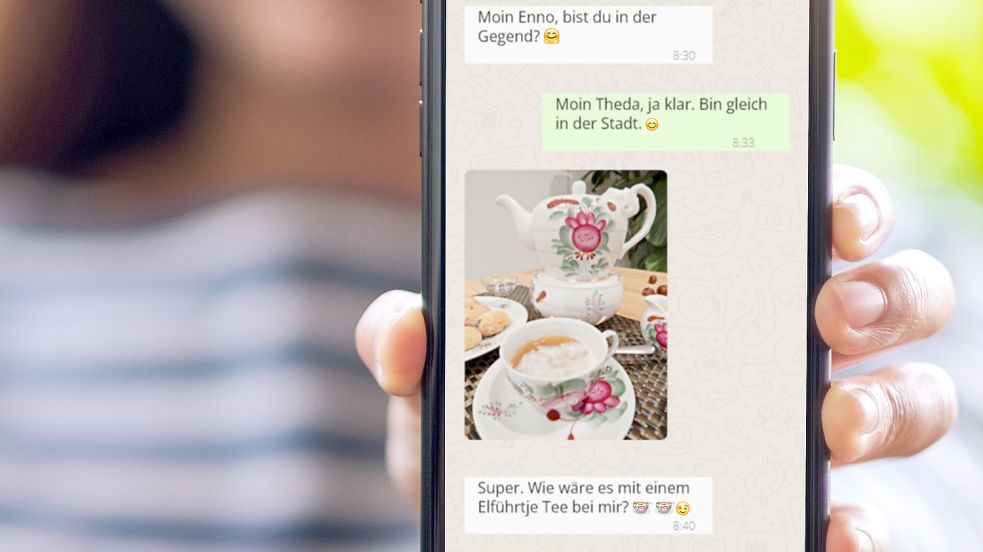 Die Teetasse mit der Ostfriesischen Rose soll nach Wunsch der OTG zukünftig als Emoji in den sozialen Medien verfügbar sein. Foto: Ostfriesland Tourismus GmbH