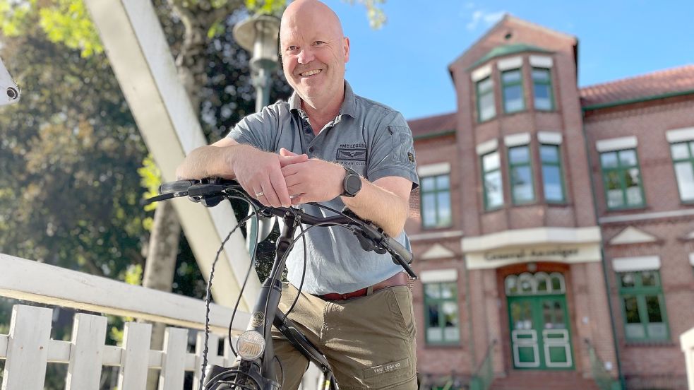 Ob zum Spaß durch die Natur oder in den Ort zum Einkaufen: Jeder Kilometer mit dem Rad zählt beim Stadtradeln. Auch GA-Redakteur Horst Kruse ist mit von der Partie – und hat sich und seinen Drahtesel ablichten lassen, denn der GA startet eine passende Fotoaktion. Foto: Janßen