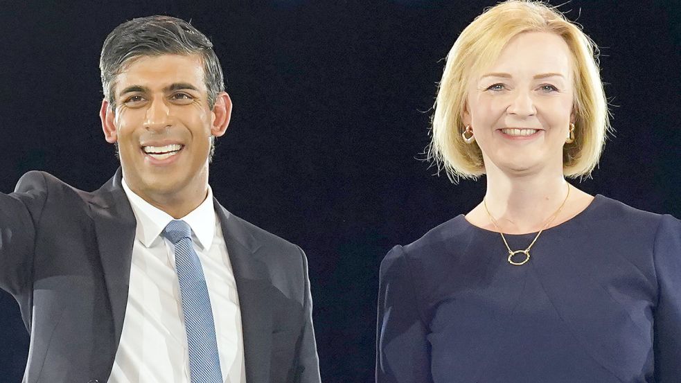 Wer wird Nachfolger von Premierminister Boris Johnson? Rishi Sunak oder Liz Truss. Foto: dpa/PA Wire