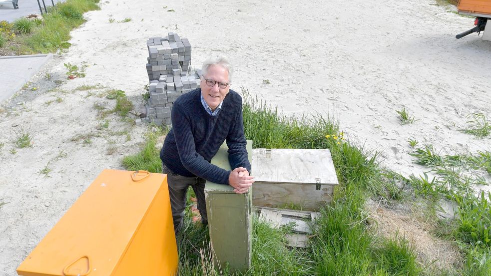 Wie viel Strom verbraucht eine Bauplatz-Brache? Die EWE will Christian Abrams aus Norden jetzt doch noch eine Baustrom-Rechnung erlassen. Foto: Ortgies