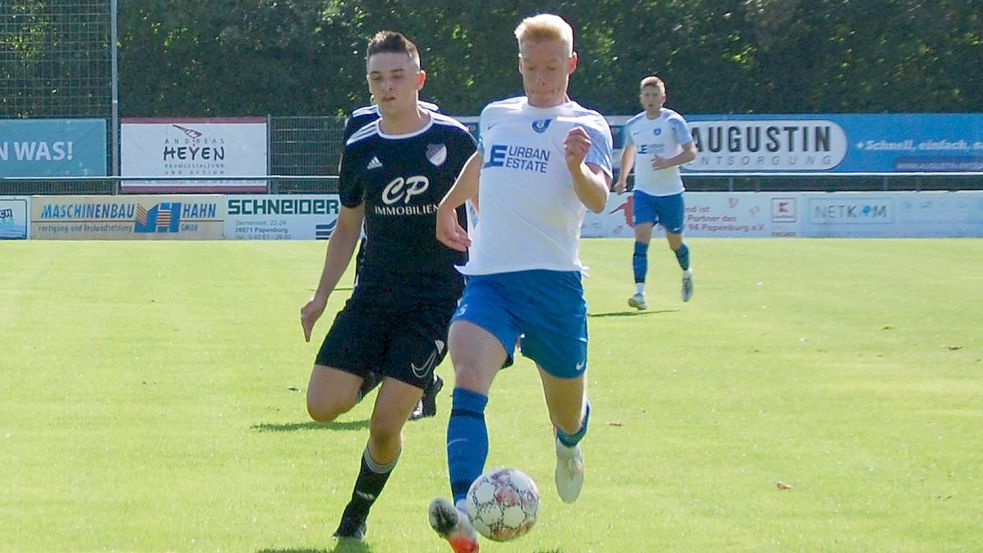 BW Papenburg (rechts Jonas Korte) kassierte gegen den TSV Pattensen die erste Heimniederlage. Foto: Reemts