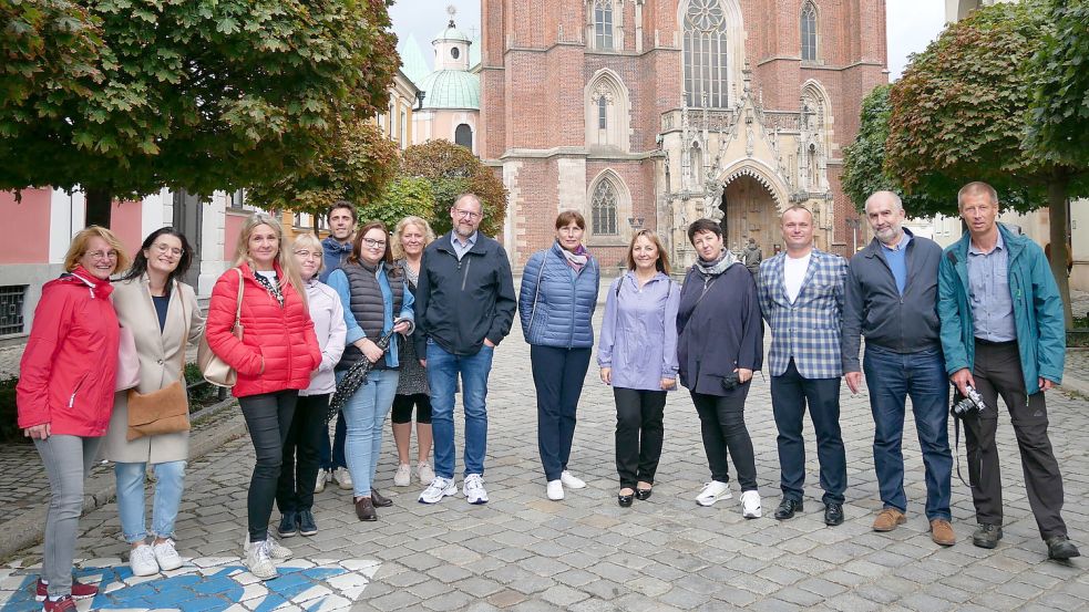 Ausflug nach Breslau: Gemeinsam besuchten die polnischen und deutschen Lehrer die Kreisstadt Wrocław (Breslau) und lernten sich beim Stadtrundgang besser kennen. Foto: Miriam Kösters/HRS Saterland
