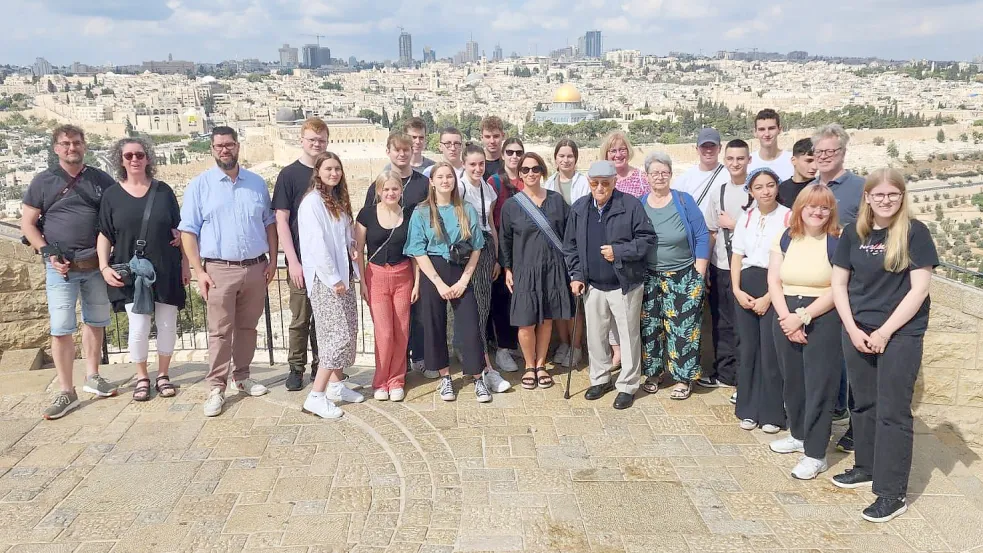 Die Teilnehmer der Studienfahrt haben am heutigen Sonntag den Ölberg in Jerusalem besucht. Foto: Privat
