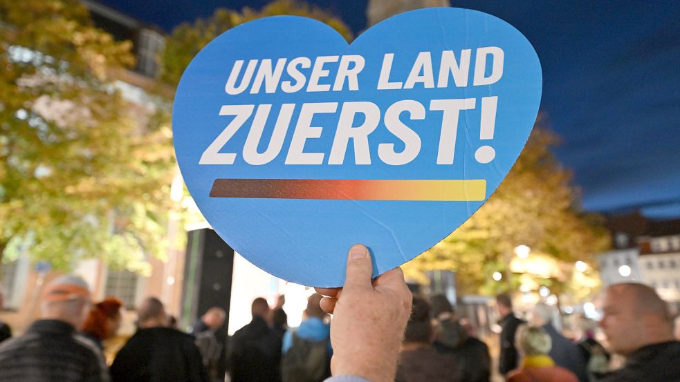 Die neue Vorsitzende des AfD-Kreisverbands Ostfriesland, Anja Arndt, sieht ihre Partei als Volkspartei. Foto: Schutt/dpa