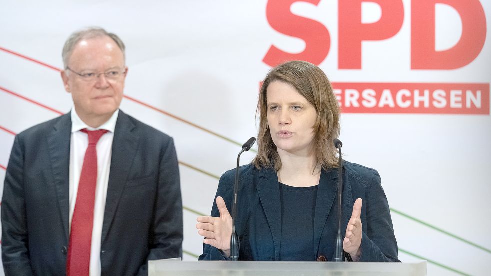 Sollen für Niedersachsen in den Aufsichtsrat von Autobauer Volkswagen: Ministerpräsident Stephan Weil und die kommende Kultusministerin und Vize-Ministerpräsidentin Julia Willie Hamburg. Foto: dpa